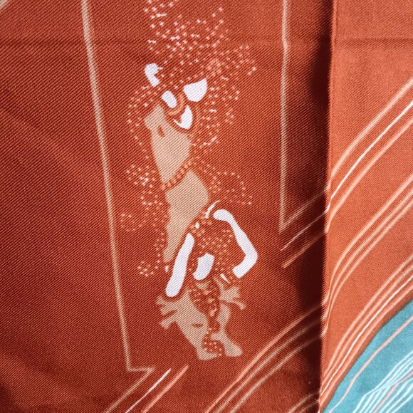 Vintage 1970s Striped Hippie Scarf 24x26" Polyester Deco women Print - Picture 3 of 6